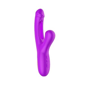 Vibrador de Ponto G e Clitóris com Pulsação e Dedilhar