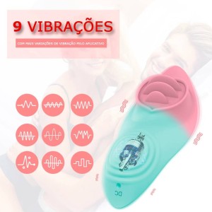 Vibrador de Calcinha por Aplicativo com Textura