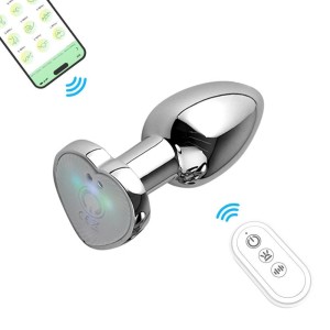 Plug Anal Vibro com Luz Led Aplicativo e Controle Remoto