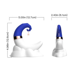Vibrador e Pulsador de Clitóris em Formato de Lua