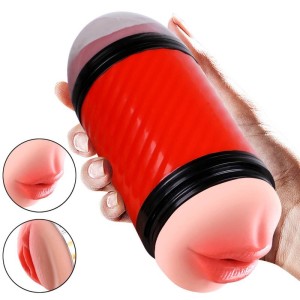 Masturbador Masculino Duplo com Vagina e Boca