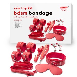 Kit Bondage com 7 Peças com Forro em Pelúcia