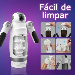 Masturbador Masculino Formato de Robô com Sobe e Desce