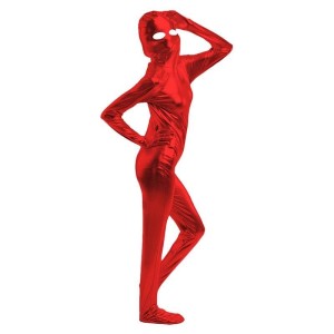 Macacão Zentai Vermelho Brilhante