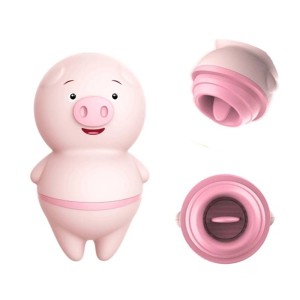 Porquinho Vibrador e Estimulador de Clitóris - Recarregável