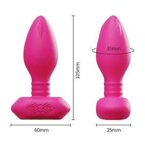 Plug Anal com Vibro e Rotação - À Longa distância - APP