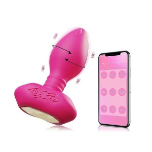 Plug Anal com Vibro e Rotação - À Longa distância - APP