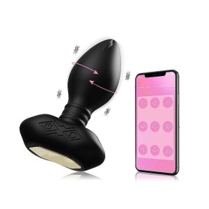 Plug Anal com Vibro e Rotação - À Longa distância - APP