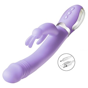Vibrador Rabbit Ponto G Recarregável com 36 Modos de Vibração e com Aquecimento.