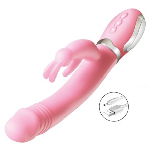Vibrador Rabbit Ponto G Recarregável com 36 Modos de Vibração e com Aquecimento.