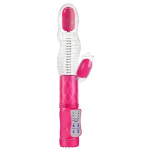 Vibrador com Movimento de Ondulações e com Estimulador Clitoriano à Pilha