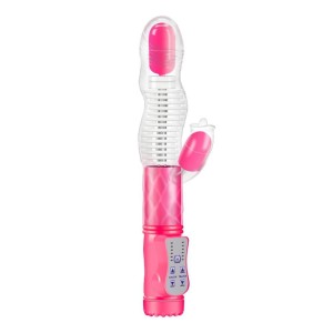 Vibrador com Movimento de Ondulações e com Estimulador Clitoriano à Pilha