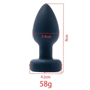 Plug Anal em Silicone com LED,com 10 Modos de Vibração e Controle Remoto sem Fio.