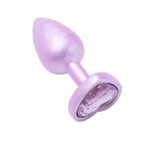 Plug Anal Luxo Coração P com Pedra Acrílico