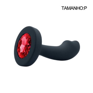 Plug Anal Curvado em Silicone - Tamanho P