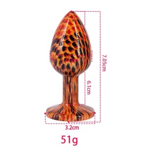 Plug Anal de Luxo com Pedra Acrílico Tamanho P