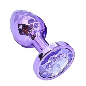 Plug Anal de Luxo Diamante com Pedra Acrílico Tamanho P