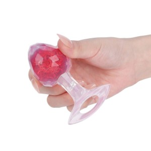 Plug Silicone Platina Diamante com Alça - Tamanho P