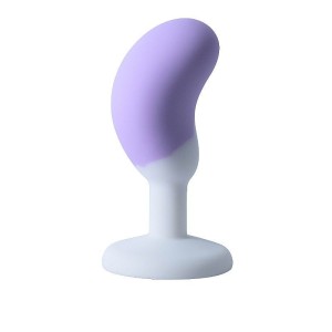 Plug Anal Formato Feijãozinho em Silicone com Pedra - Médio