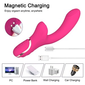 Vibrador Ponto G e Estimulador Clitoriano com  Pulsação