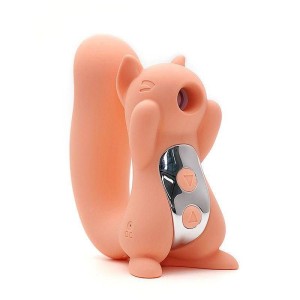 Vibrador em Silicone com Pulsação Formato Esquilo