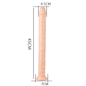 Pênis Realístico em Silicone com Ventosa - 43 x 4,5 cm