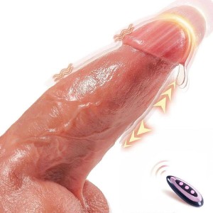 Pênis Vai e Vem com Aquecimento e Controle Remoto
