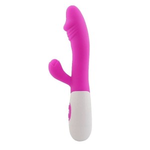 Vibrador com Estimulador de Clitóris à Pilha