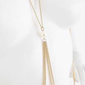 Colar de Corpo com Corrente e Pérola