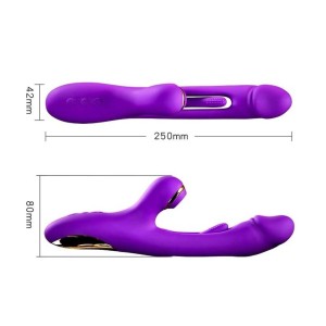 Vibrador com Estimulador de Clitóris Pulsação e Tapa
