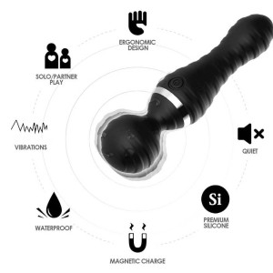 Vibrador Varinha Mágica Recarregável com 9 Modos de Vibração