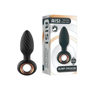 Plug Anal Recarregável Rotativo com Alça Metalizada