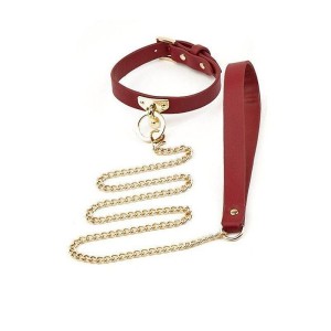 Coleira Bondage e Corrente Guia