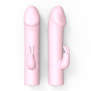 Vibrador Recarregável Mini Pênis com Estimulador Clitoriano