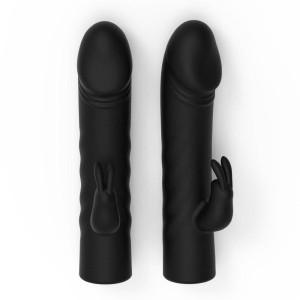 Vibrador Recarregável Mini Pênis com Estimulador Clitoriano