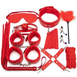 KIT SADO BONDAGE COM 10 PEÇAS