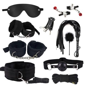 KIT SADO BONDAGE COM 10 PEÇAS
