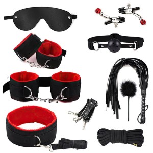 KIT SADO BONDAGE COM 10 PEÇAS