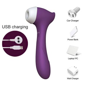 Estimulador Clitoriano Recarregável com Vibração e Pulsação