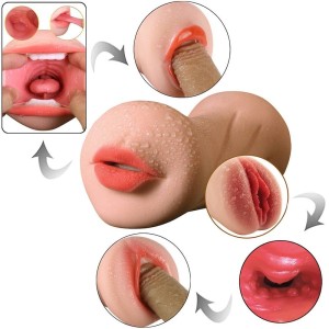 Masturbador Duplo Boca e Vagina 