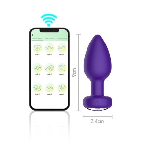 Plug Anal em Silicone com Controle por Aplicativo
