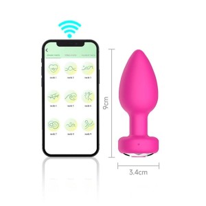 Plug Anal em Silicone com Controle por Aplicativo