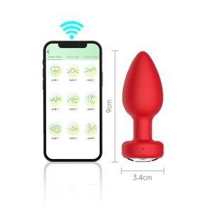 Plug Anal em Silicone com Controle por Aplicativo