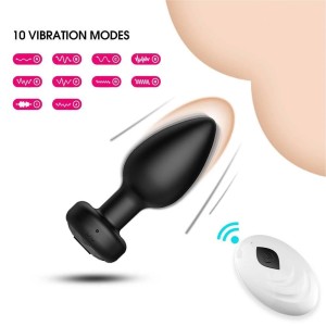 Plug Anal em Silicone com Controle Remoto 