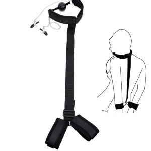 Kit de Bondage Mordaça e Prendedor de Mamilos