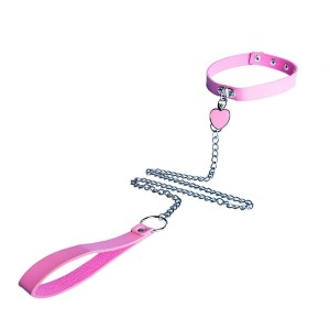 Coleira Íntima com Coração e Corrente Metálica