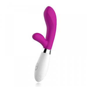 Vibrador em Silicone com Estimulador Clitoriano e 10 Vibrações