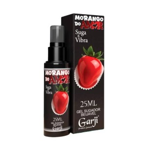 Morango do Amor Gel Sugador Beijável que Vibra 25ml Garji