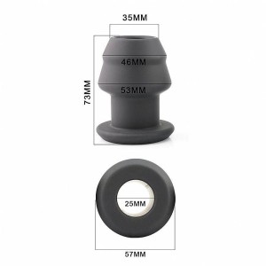 Plug Anal Vazado em Silicone - 7.3 X 3.5 cm