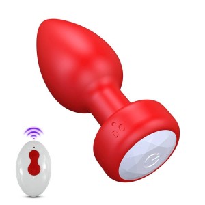 Plug Anal Vibro com Luz de Led e Controle Remoto